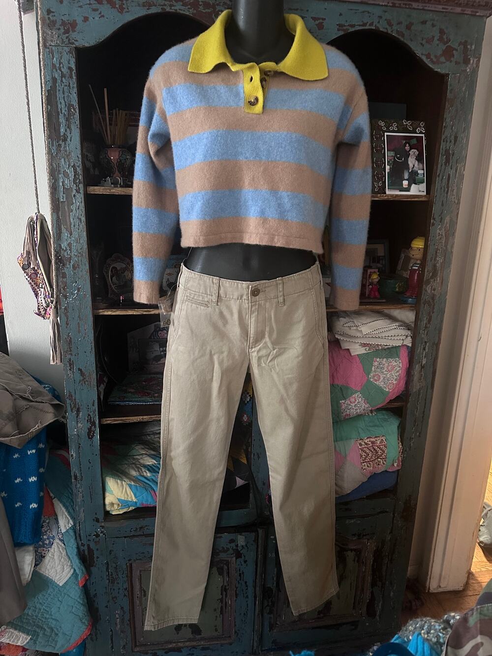 RALPH LAUREN SLIM BOYFRIEND KHAKI PANTS 25